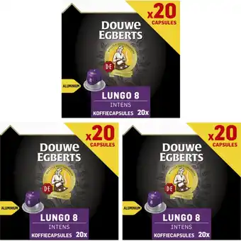 Albert Heijn Douwe Egberts Lungo intens capsules 3-pack aanbieding