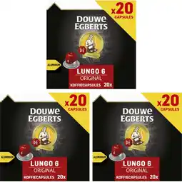 Albert Heijn Douwe Egberts Lungo original capsules 3-pack aanbieding