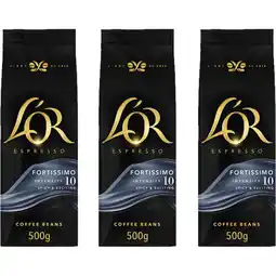 Albert Heijn L'OR Espresso fortissimo coffee beans 3-pack aanbieding