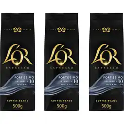 Albert Heijn L'OR Espresso fortissimo coffee beans 3-pack aanbieding