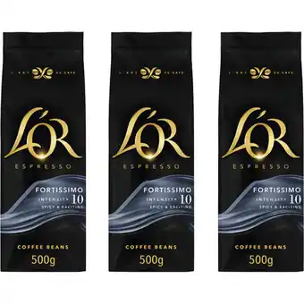 Albert Heijn L'OR Espresso fortissimo coffee beans 3-pack aanbieding
