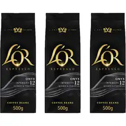 Albert Heijn L'OR Espresso onyx coffee beans 3-pack aanbieding