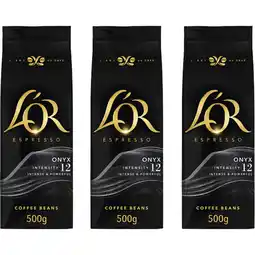 Albert Heijn L'OR Espresso onyx coffee beans 3-pack aanbieding