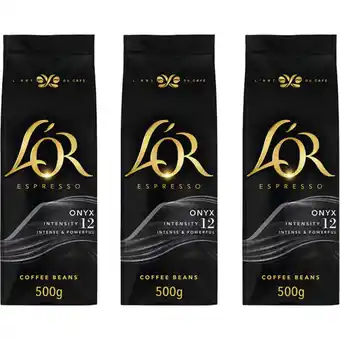 Albert Heijn L'OR Espresso onyx coffee beans 3-pack aanbieding