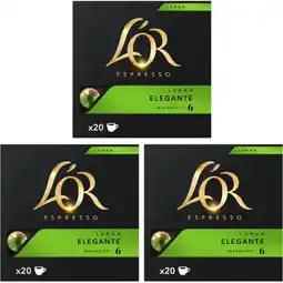 Albert Heijn L'OR Espresso lungo elegante capsules 3-pack aanbieding