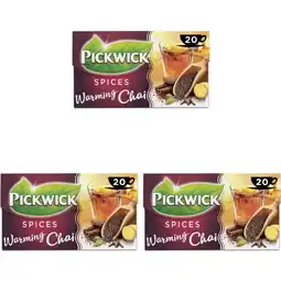 Albert Heijn Pickwick Spices warming chai 3-pack aanbieding