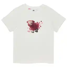 Foot Locker Adidas Minecraft Gfx Unisex T-shirts - Wit - Maat: 129 - 134 CM - Katoen Jersey - Foot Locker aanbieding