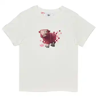 Foot Locker Adidas Minecraft Gfx Unisex T-shirts - Wit - Maat: 129 - 134 CM - Katoen Jersey - Foot Locker aanbieding