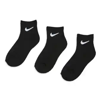 Foot Locker Nike Kids Ankle 3 Pack Unisex Sokken - Zwart - Maat: 27 - 35 - Foot Locker aanbieding