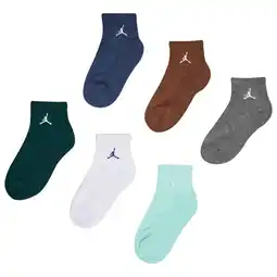 Foot Locker Jordan Kids Ankle 6 Pack Unisex Sokken - Groen - Maat: 39 - 42 - Foot Locker aanbieding