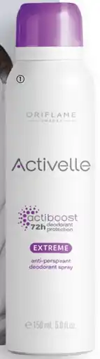 Oriflame Activelle Extreme anti perspirant deodorant spray aanbieding