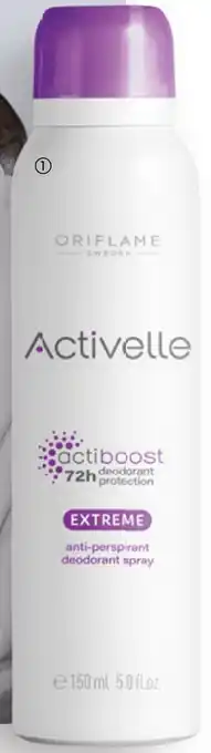 Oriflame Activelle Extreme anti perspirant deodorant spray aanbieding