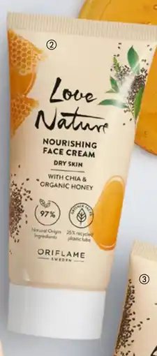 Oriflame Love Nature Nourishing Face Cream with chia & organic honey aanbieding
