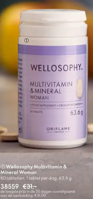 Oriflame Wellosophy Multivitamin & Mineral Woman aanbieding