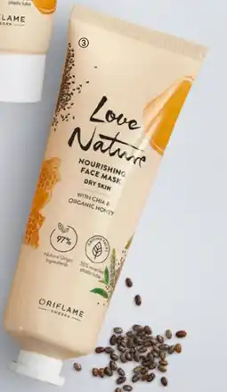 Oriflame Love Nature Nourishing Face Mask with chia & organic honey aanbieding