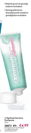 Oriflame Optifresh Sensitive Toothpaste aanbieding