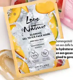 Oriflame Love Nature Glowing Gel 4 to Ice Face Mask with Organic Mango aanbieding