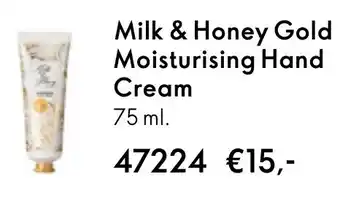 Oriflame Milk & Honey Gold Moisturising Hand Cream 75 ml. aanbieding