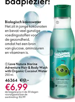 Oriflame Love Nature Marine Adventure Hair & Body Wash with Organic Coconut Water aanbieding