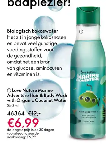 Oriflame Love Nature Marine Adventure Hair & Body Wash with Organic Coconut Water aanbieding