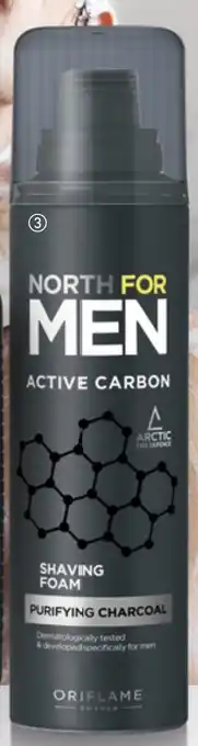 Oriflame North For Men Active Carbon Shaving Foam aanbieding