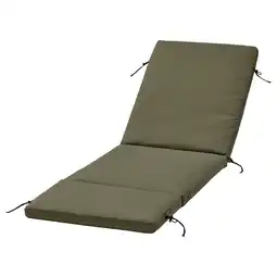 IKEA Olijfgroen chaise longuekussen voor buiten met stropdassen, rechthoekig en gewatteerd voor comfort aanbieding