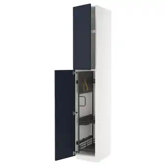 IKEA Een open witte en grijze metod keukenkast met meerdere vakken en organizers aanbieding