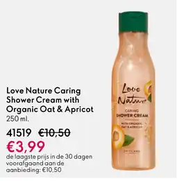 Oriflame Love Nature Caring Shower Cream with Organic Oat & Apricot aanbieding
