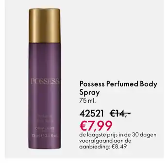 Oriflame Possess Perfumed Body Spray aanbieding