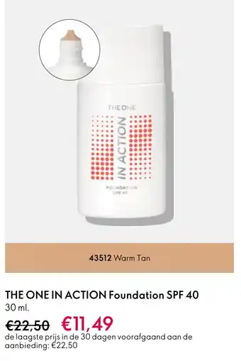 Oriflame THE ONE IN ACTION Foundation SPF 40 aanbieding