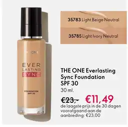 Oriflame THE ONE Everlasting Sync Foundation SPF 30 aanbieding