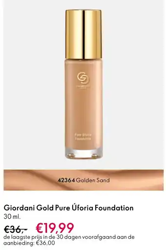 Oriflame Giordani Gold Pure Úforia Foundation aanbieding