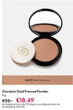 Oriflame Giordani Gold Pressed Powder aanbieding