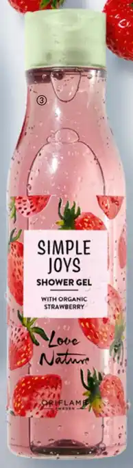 Oriflame Simple Joys Shower Strawberry Love Nature aanbieding
