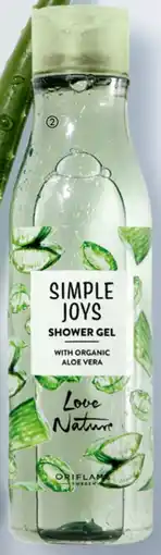 Oriflame Simple Joys Shower Gel with Organic Aloe Vera Love Nature aanbieding