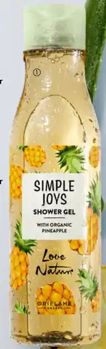 Oriflame Simple Joys Shower Gel with Organic Pineapple Love Nature aanbieding