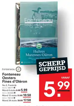 Sligro Fonteneau Oesters Huîtres Marennes Oléron aanbieding