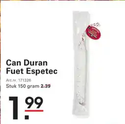 Sligro Can Duran Fuet Espetec aanbieding