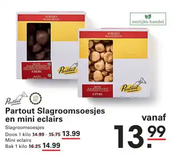 Sligro Partout Slagroomsoesjes en mini eclairs aanbieding