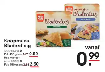 Sligro Koopmans Bladerdeeg aanbieding