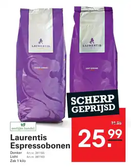 Sligro Laurentis Espressobonen aanbieding