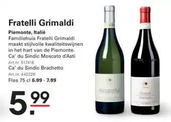 Sligro Fratelli Grimaldi Piemonte aanbieding