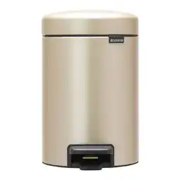 Amazon Brabantia NewIcon Prullenbak 3L - Pedaalemmer met kunststof Binnenemmer - Metallic gold aanbieding