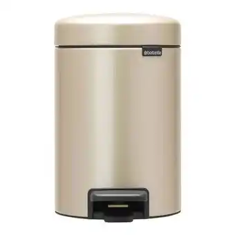 Amazon Brabantia NewIcon Prullenbak 3L - Pedaalemmer met kunststof Binnenemmer - Metallic gold aanbieding