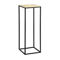 Leen Bakker Plantentafel Hugo - zwart/goudkleur - 70x25x25 cm aanbieding
