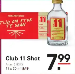 Sligro Club 11 Shot aanbieding