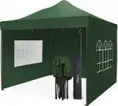 Praxis LifeGoods Partytent - Donkergroen - 3x3m - Easy Up/Waterdicht/Zijwanden aanbieding