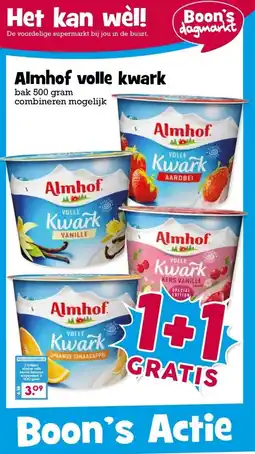 Boon`s Markt Almhof volle kwark aanbieding