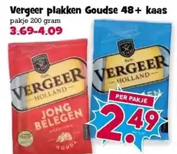 Boon`s Markt Vergeer plakken Goudse 48+ kaas aanbieding
