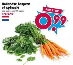 Boon`s Markt Hollandse bospeen of spinazie aanbieding
